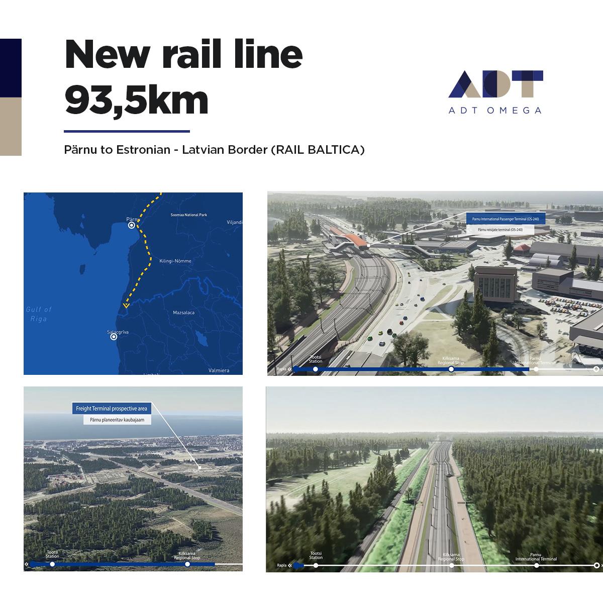 New line from Parnu to Estonian - Latvian border 