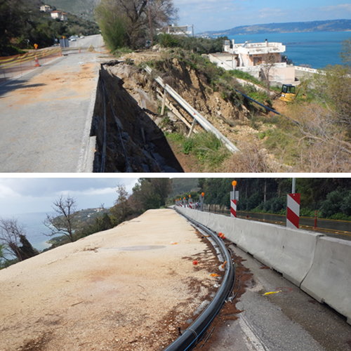Design for landsliding phenomena treatment along NRAC (North Road Axis of Crete) (Greece)