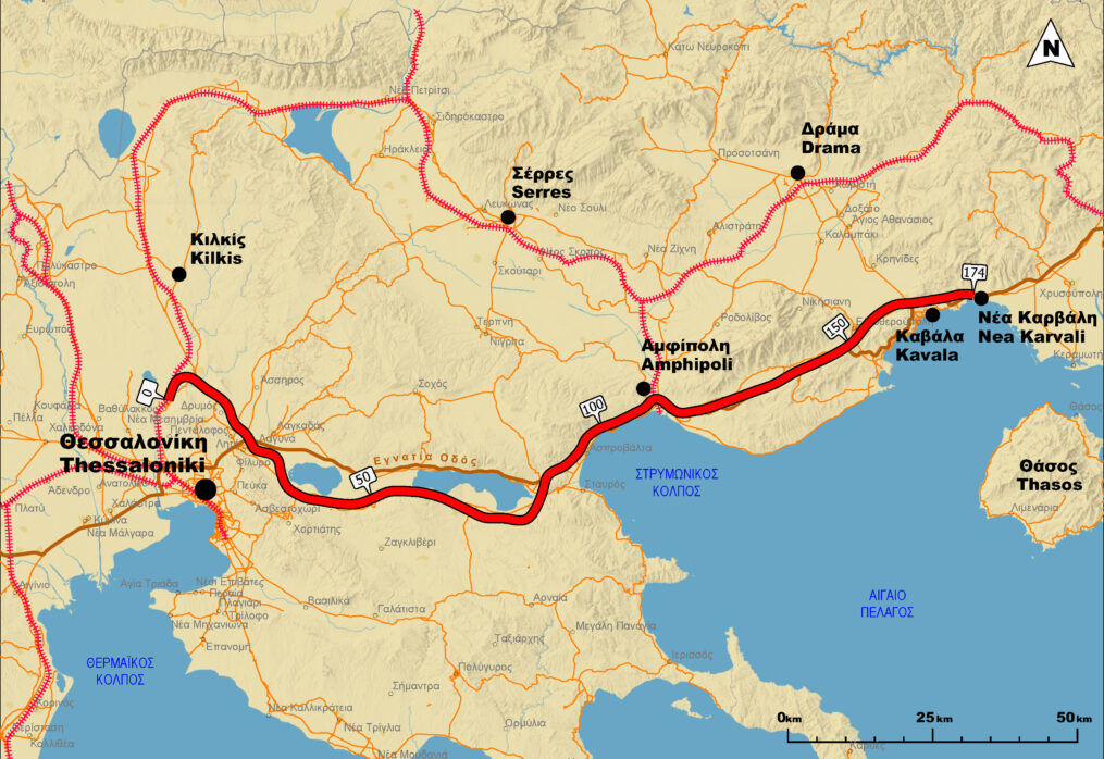Alignment Design for the new railway line Thessaloniki – Amfipoli – Kavala (Greece)
